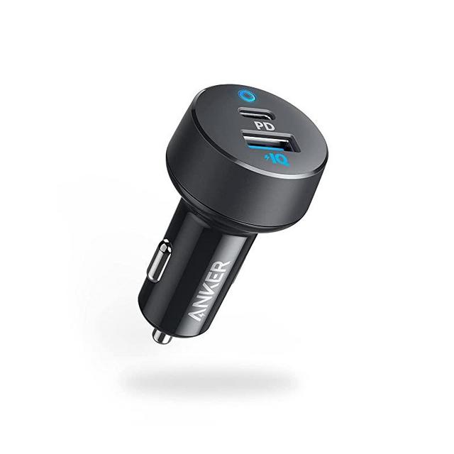 Anker Car Charger USB C, 30W 2-Port Compact Type C Car Charger with 18W Power Delivery and 12W PowerIQ, PowerDrive PD 2 with LED for iPad Pro (2018), iPhone XS/Max/XR/X/8/7, Pixel 3/2/XL and More