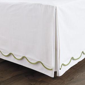 Emma Scalloped Bedskirt & Corner Pleats