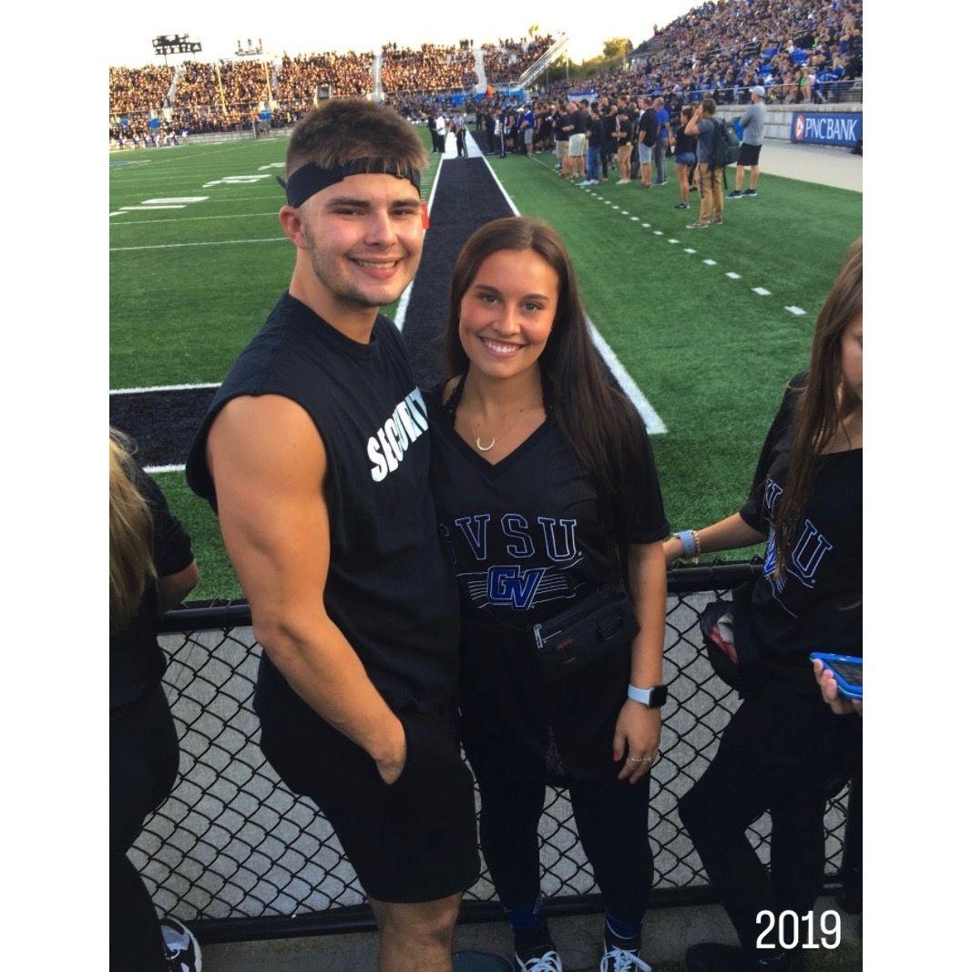First GVSU football game together 2019