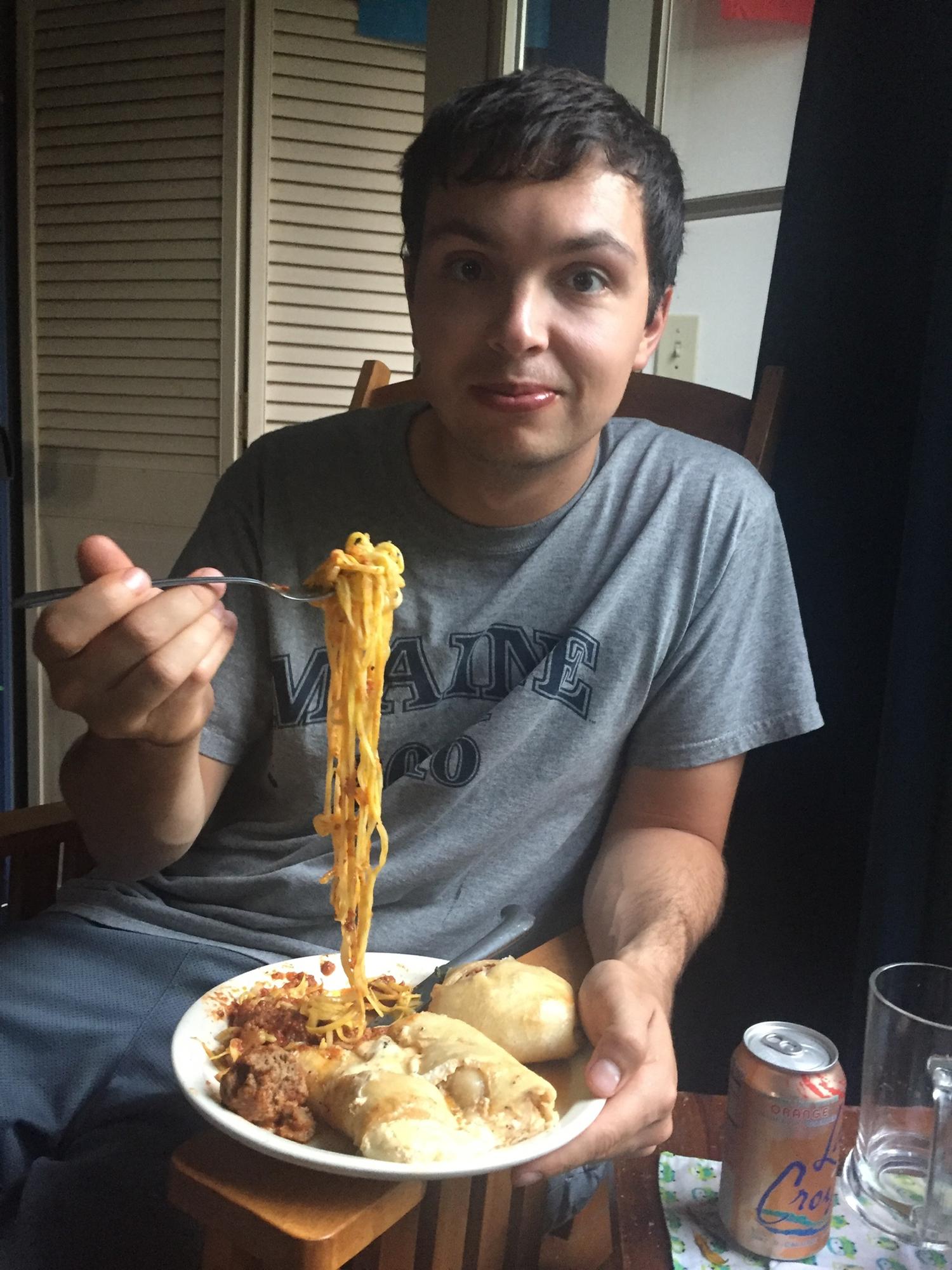 Birthday meal at our Waldoboro apartment