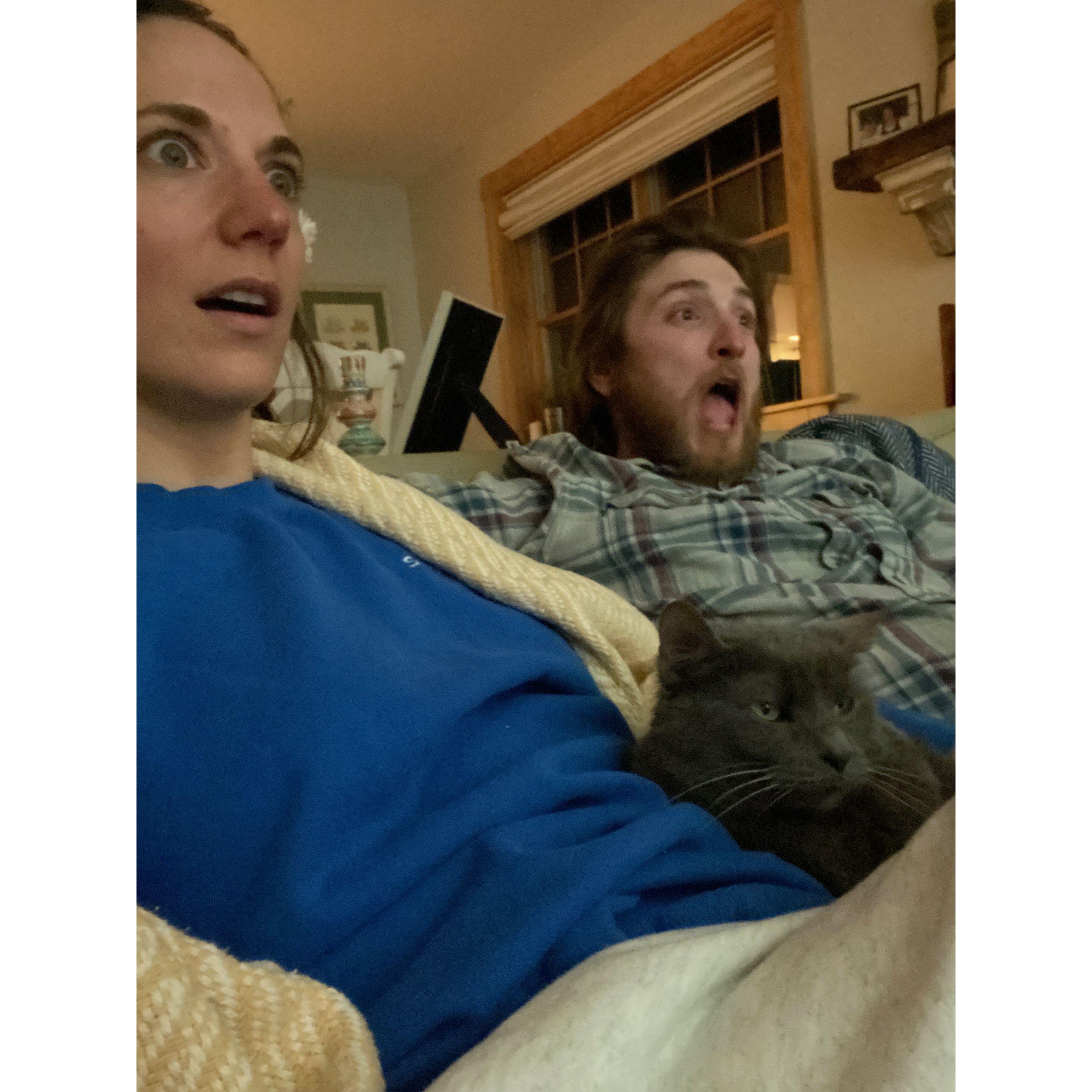 Gracie approves of her new roommate (this is her happy face).