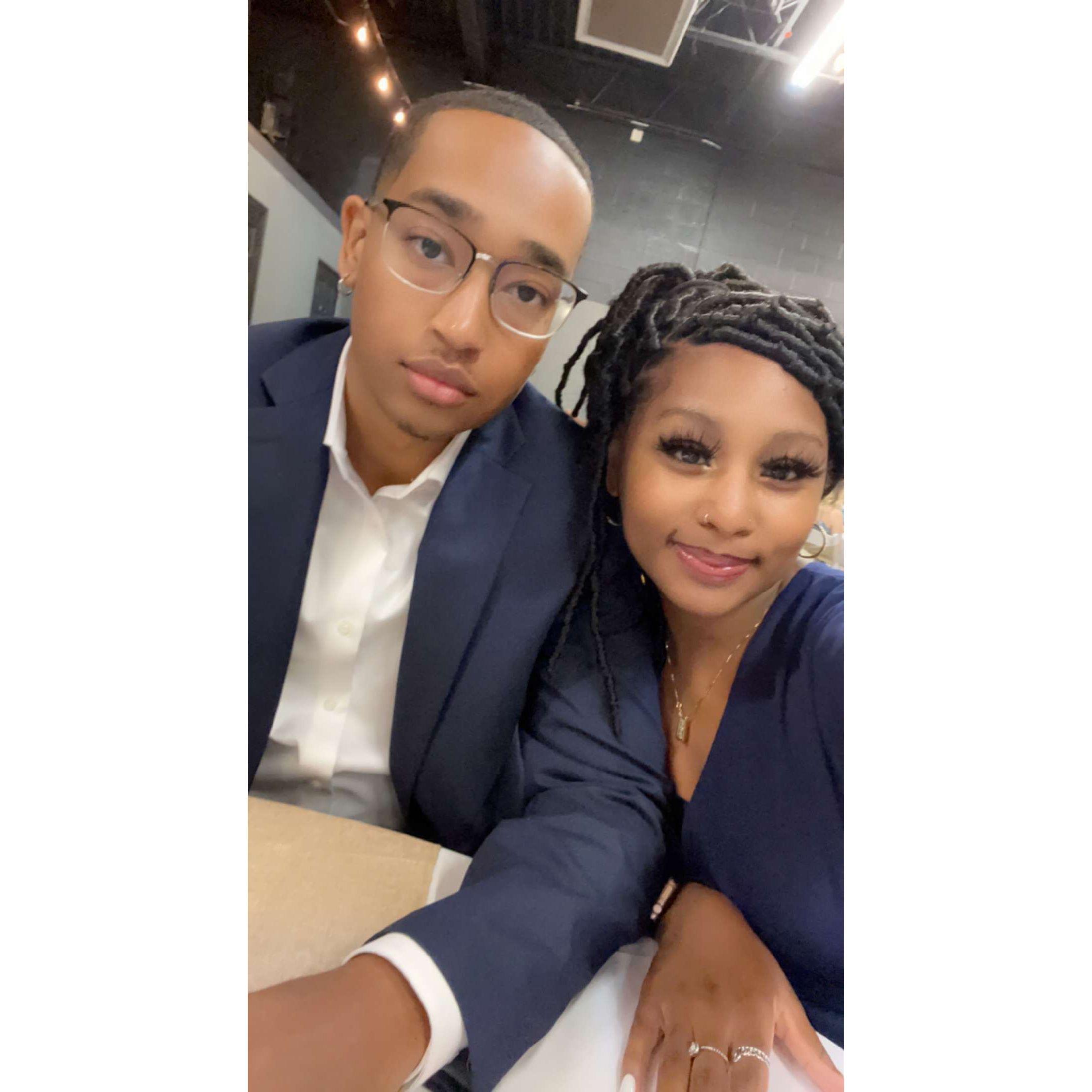 Our first wedding together