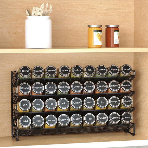 Spice Rack Organizer with 36 Spice Jars