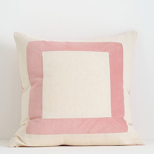Cotton Velvet Frame Pillow