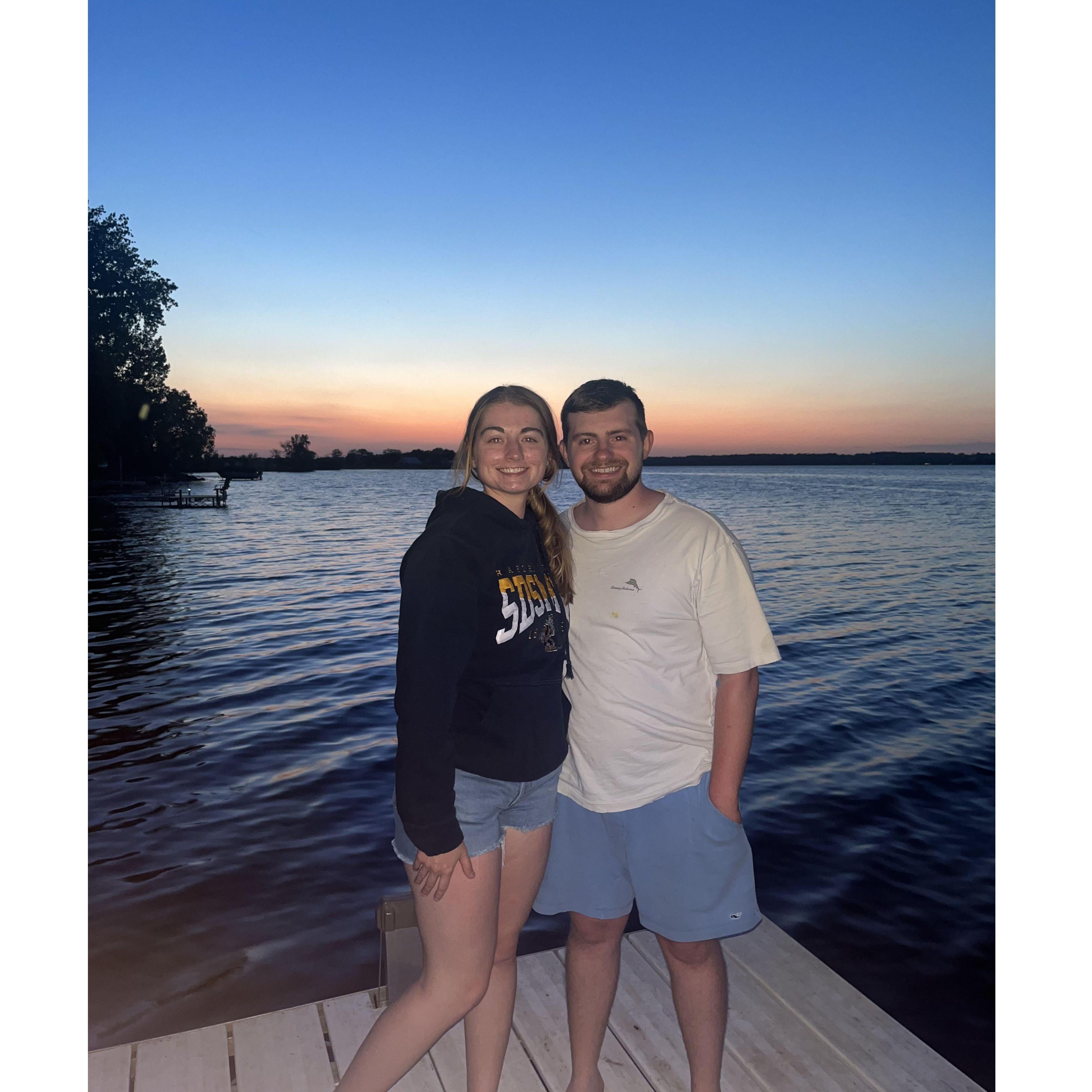 Weekend of fishing and campfires at Monte and Shelley's Cabin.