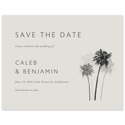 Light Gray, Grey Wedding Digital Save the Date - Anacostia Landscape