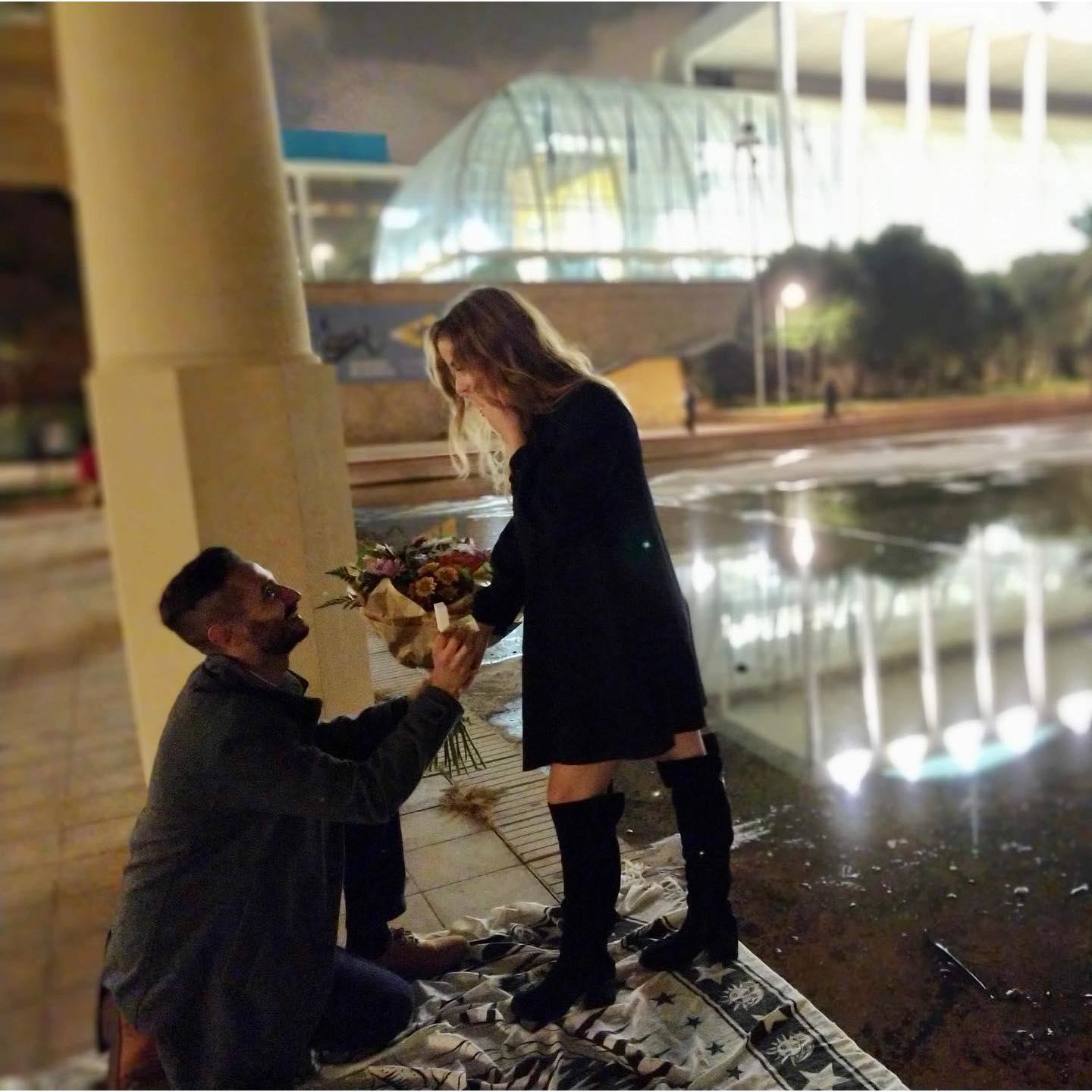 Our engagement on my 30th birthday at the first place in Valencia where we met the day after we met!