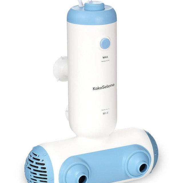 KokoSelene Bath Jets for Tub, Portable Bath Spa for Bathtub with Dual Hydro Jets, Bathtub Spa Machine Creates Soothing Bubbles for Daily Relax at Home Use (Blue)
