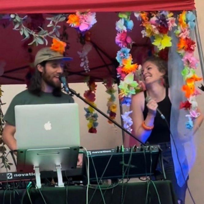 This was Nick and Georgia's first public musical performance. Nick played the keys and they sang "Nothing Better" together.