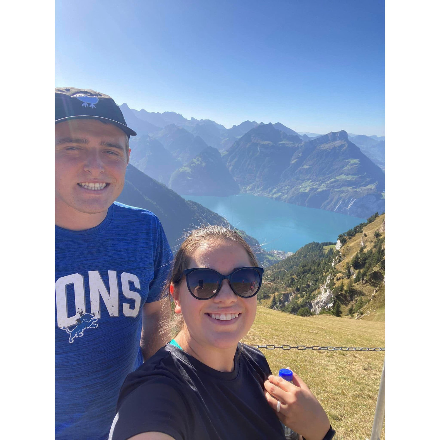 Our favorite activity together: Hiking & Traveling (pic: Switzerland)