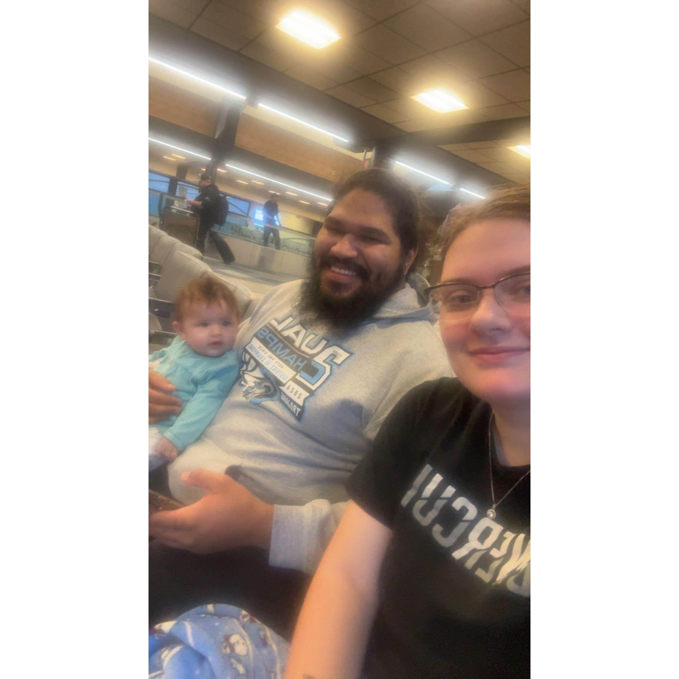 Our first flight as a family!