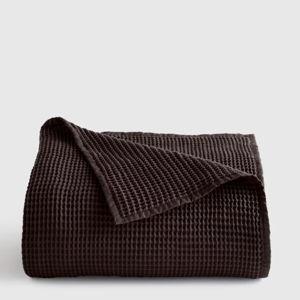 Organic Waffle Bed Blanket in Espresso | King Size