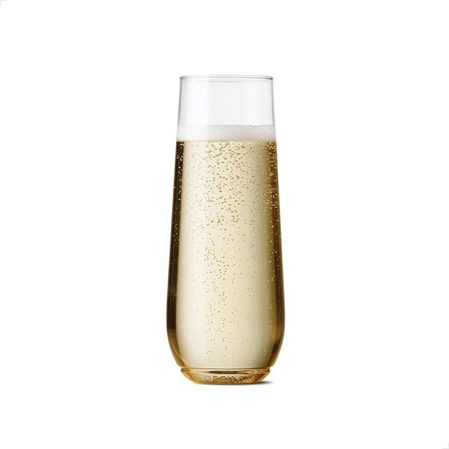 TOSSWARE POP 9oz Flute Recyclable & Crystal Clear Unbreakable Plastic Champagne Glasses, Set of 12