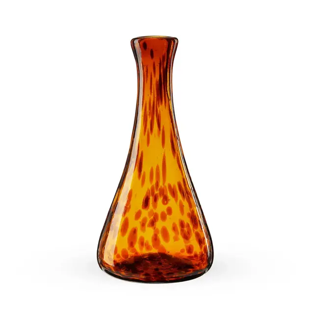 Twine Segunda Vida Tortuga Tortoise Shell colored Decanter - Hand Blown Decanter 100% Recycled Glass Wine Carafe - Amber Fits 1 Bottle, 50oz, Brown