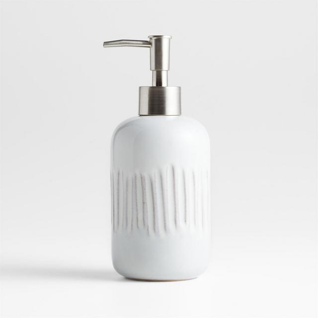 Marah White Ceramic Soap Dispenser
