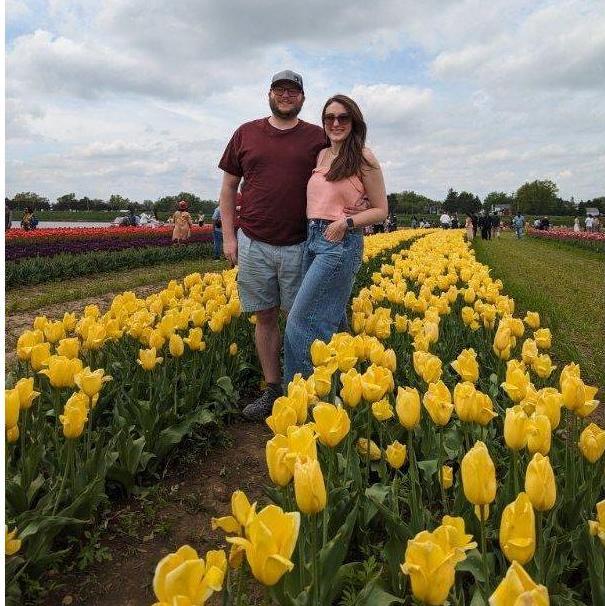 Frolicking through the tulips