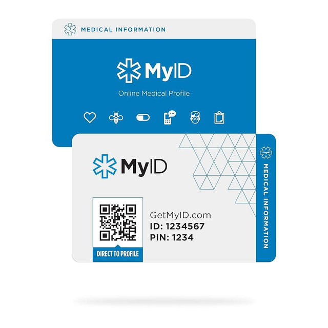 MyID Medical ID Wallet Card, ICE Contact Card, Store All of Your Medical Information for Emergencies
