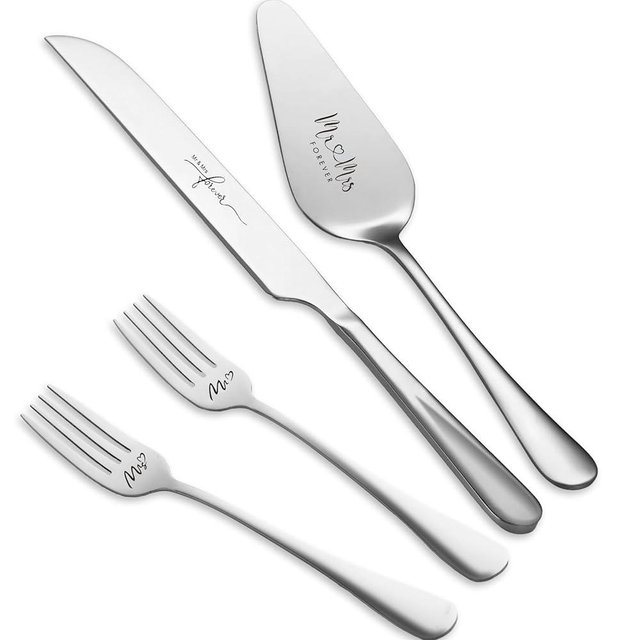 Cake Cutting Set for Wedding, Wedding Cake Knife and Server Set, Bride and Groom Cake Cutter Pie Server Set and Forks, Birthday, Wedding Gifts, Bridal Shower Gifts for Couples