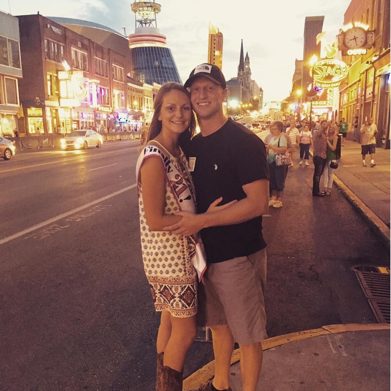 Megan's 21st spent on Broadway in Nashville.