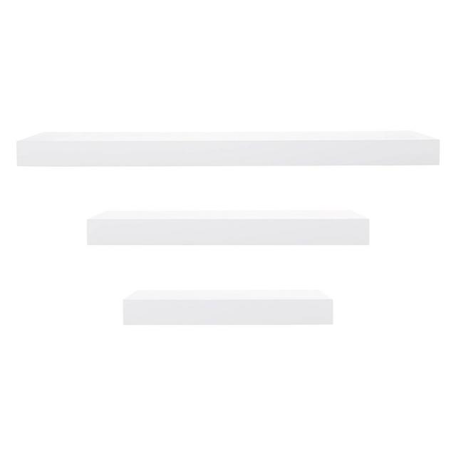 3pc Decorative Wall Ledge Shelf Set White - Nexxt