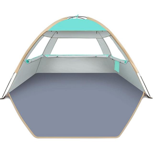 Gorich Beach Tent, Beach Shade Tent for 3/4-5/6-7/8-10 Person with UPF 50+ UV Protection, Portable Beach Tent Sun Shelter Canopy, Lightweight & Easy Setup Cabana Beach Tent