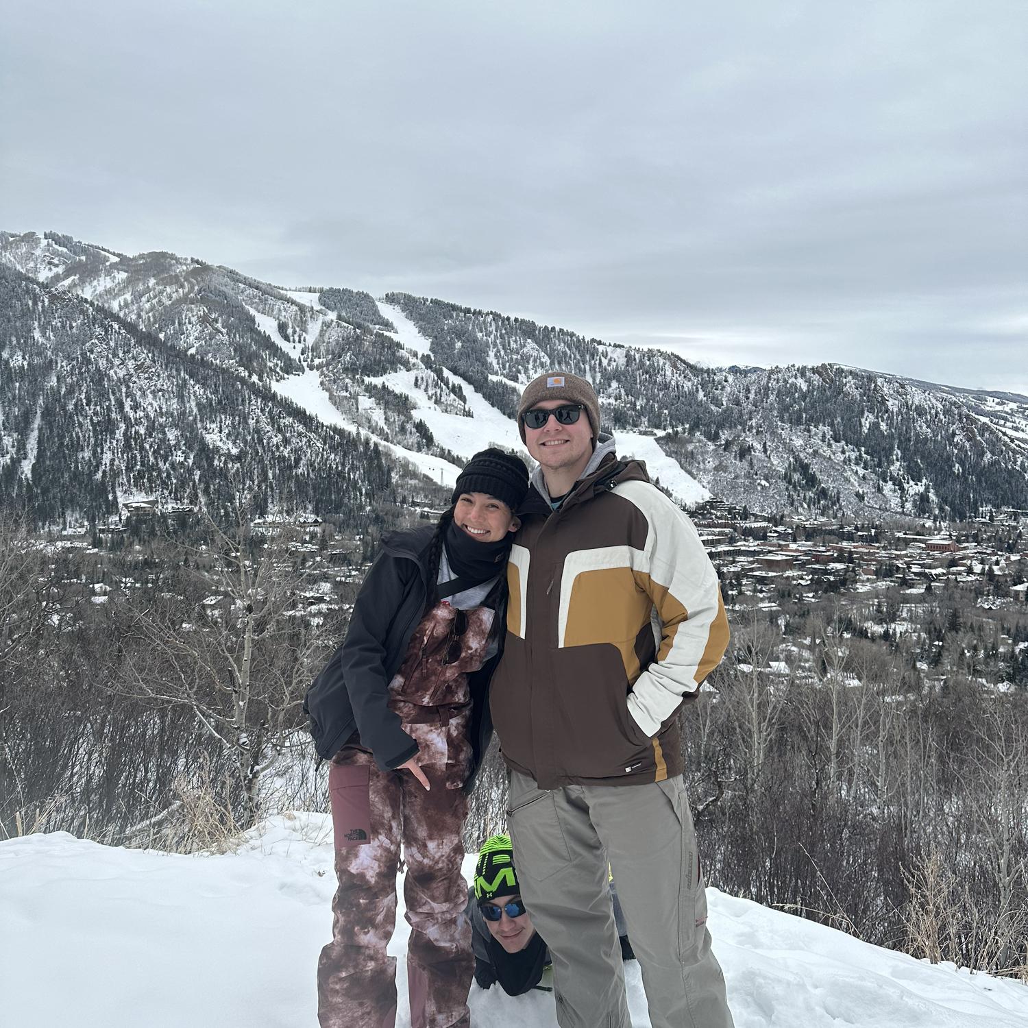 Photobomb on our snowy mountain hike!