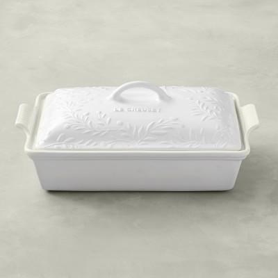 Le Creuset Olive Branch Collection Heritage Stoneware Rectangular Covered Casserole