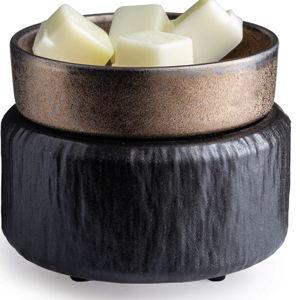 Candle Warmers ETC 2-in-1 Candle and Fragrance Warmer, Primitive Black and Bronze
