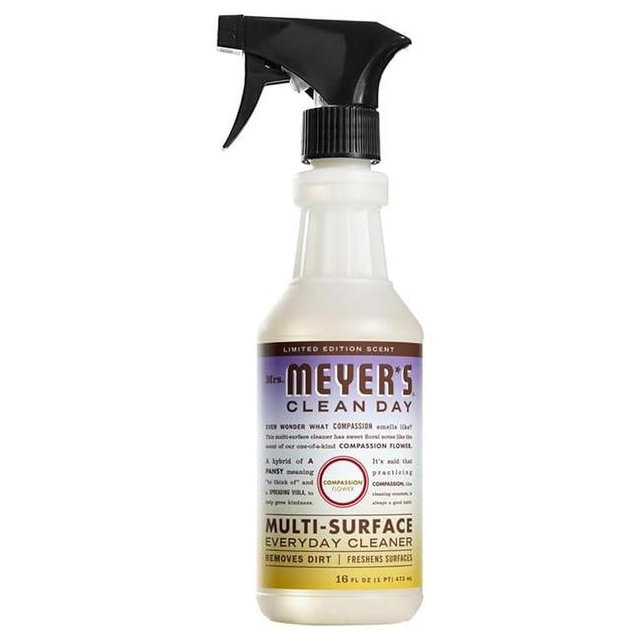 MRS. MEYER'S CLEAN DAY Multi-Surface Everyday Cleaner, Compassion Flower Scent, 16 Ounce Bottle