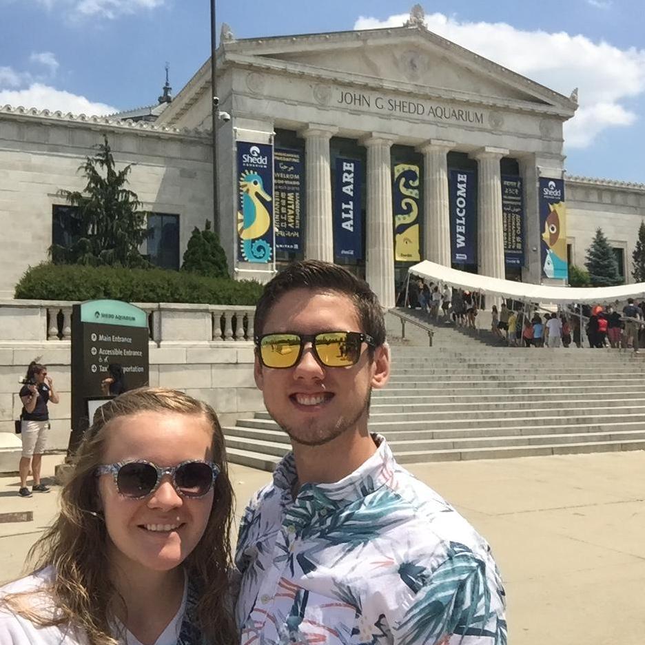 Local adventures, either local to McHenry or our respective undergrad, included: exploring what the "Windy City" has to offer once in awhile. The Shedd Aquarium is one of our Chicago favorites!