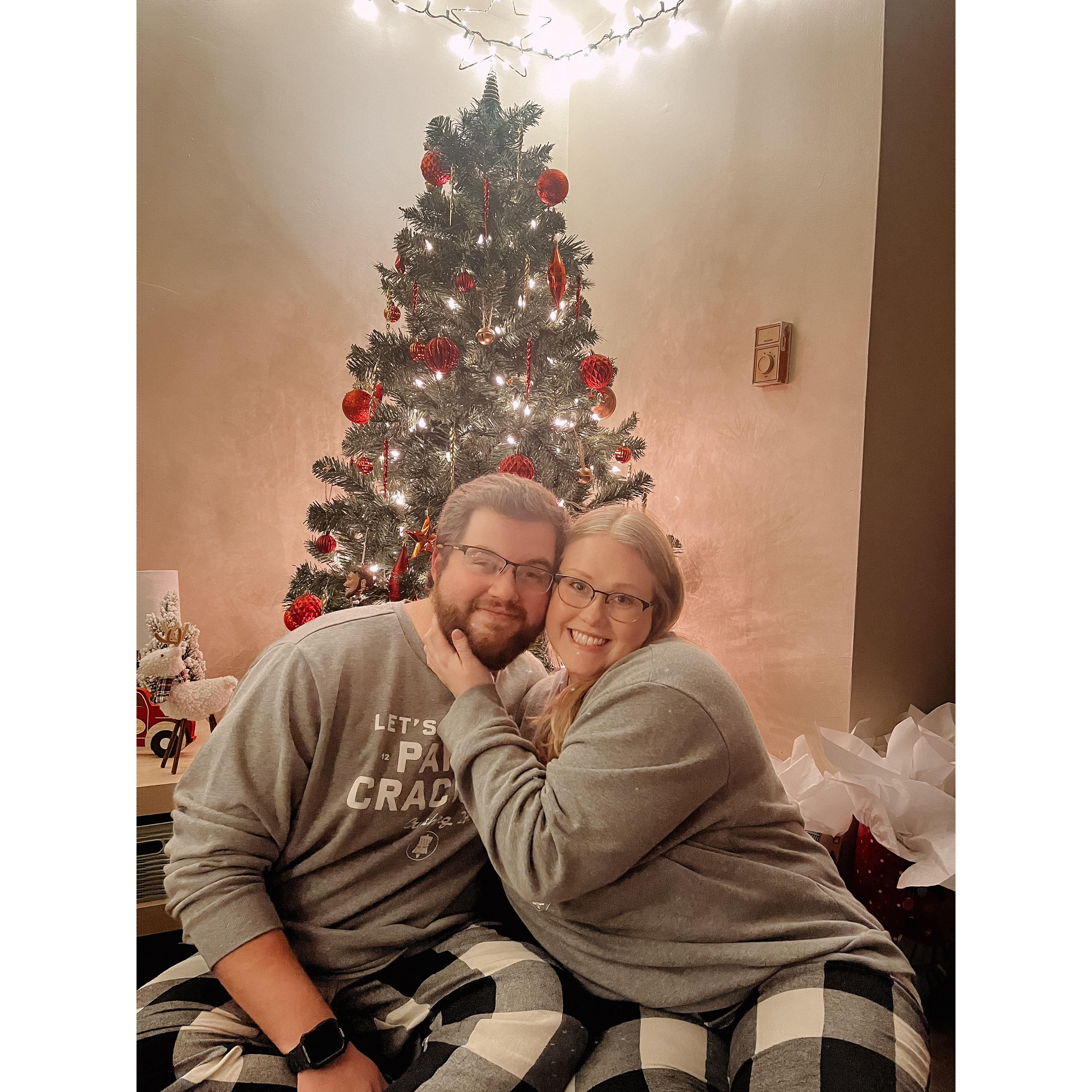 Our first Christmas together in our first apartment.