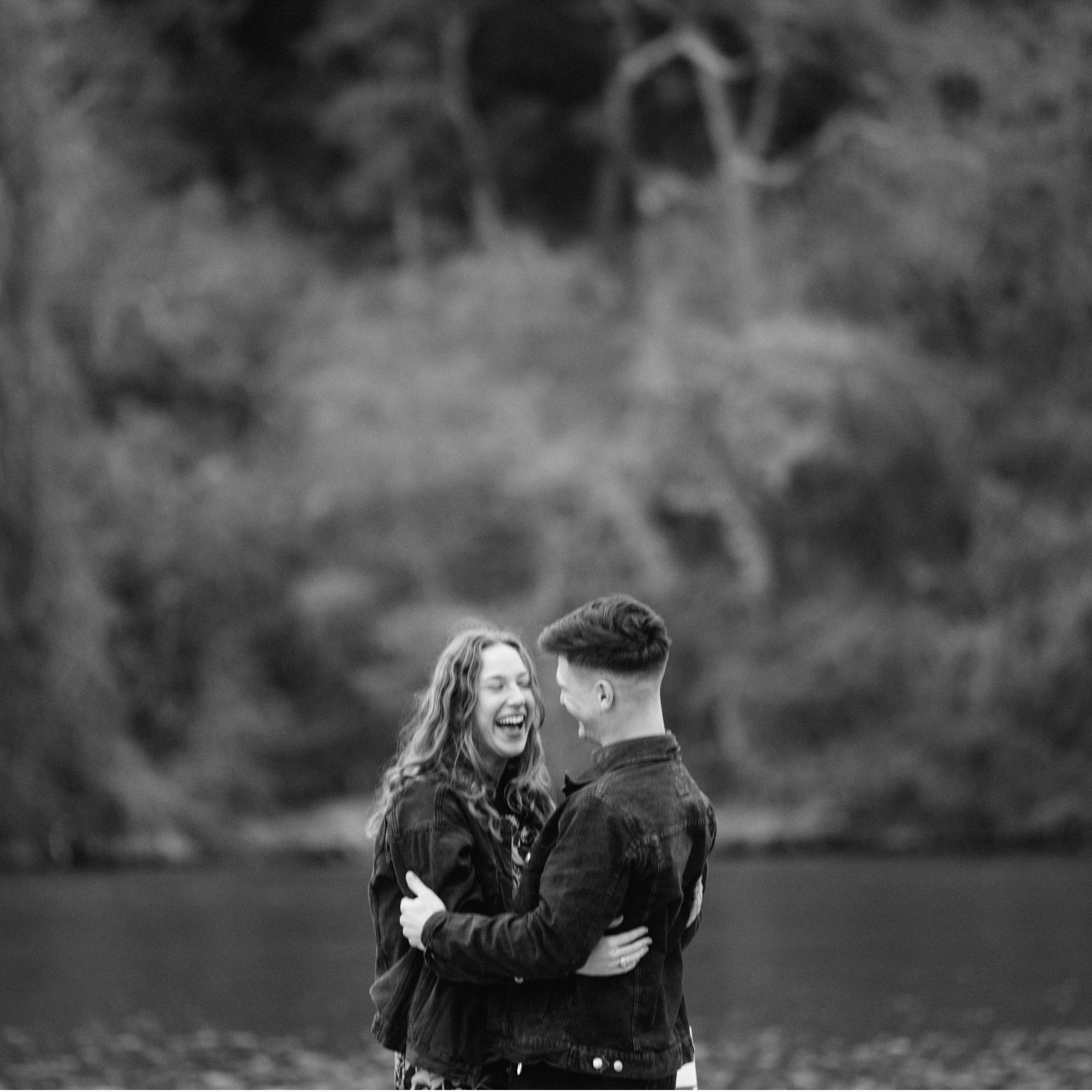 Macy had no idea any of this was happening. The best surprise was seeing our friends and family at the sweetest engagement party in her backyard.