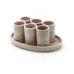 Marble Stone Shot Glass Set