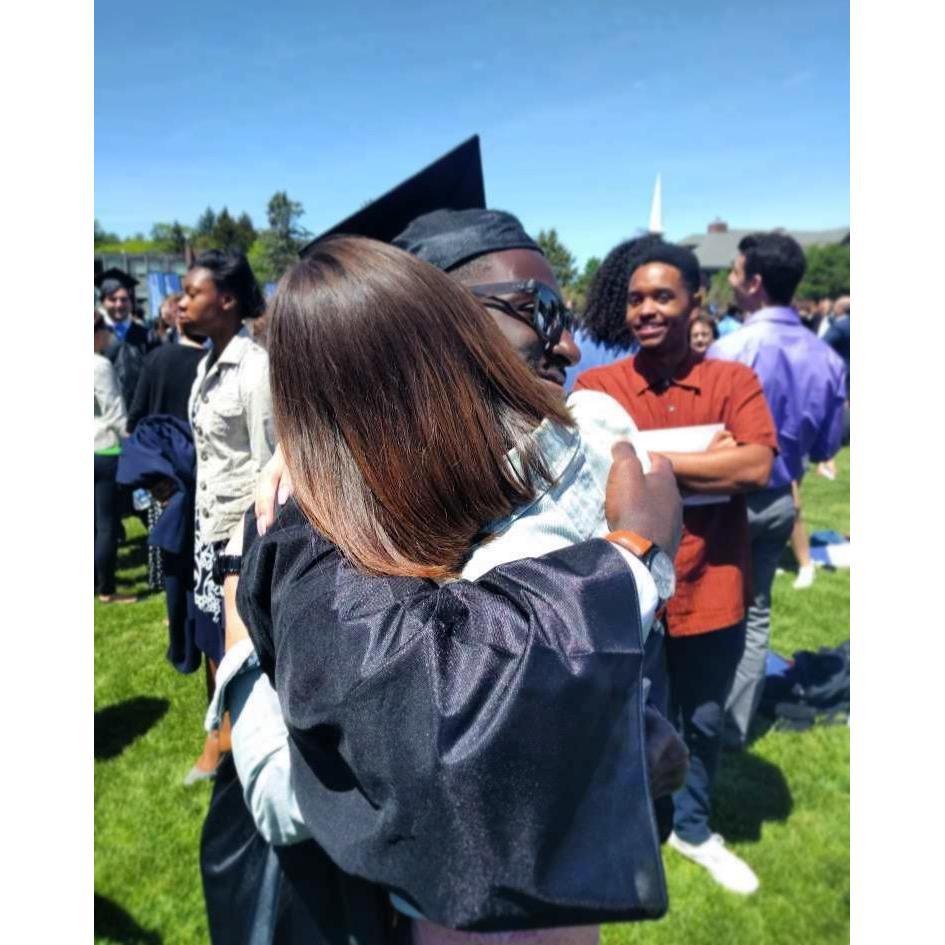 McKayla flew up to Gordon for Farnel's graduation