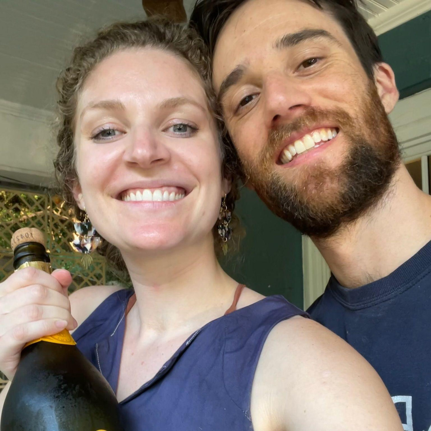 Nick and Georgia celebrate moving in together in June 2024.