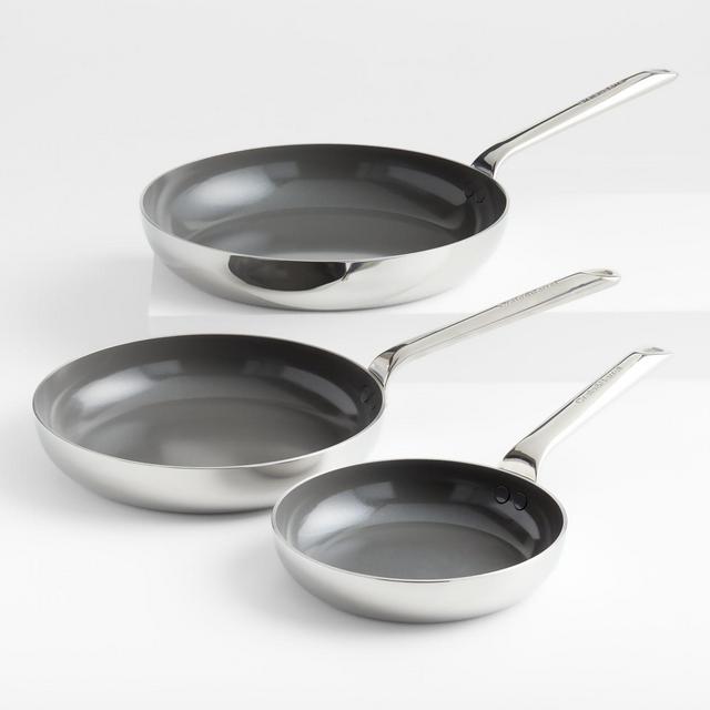Crate & Barrel EvenCook Core ™ Ceramic Non-Stick Fry Pans, Set of 3