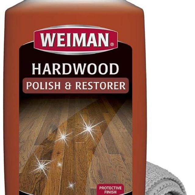 Weiman Wood Floor Polish and Restorer 32 Oz Bundle - High-Traffic Hardwood Floor, Natural Shine, Removes Scratches, Leaves Protective Layer