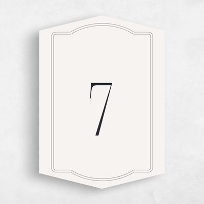 Beige Diamond Wedding Table Number - Ivette