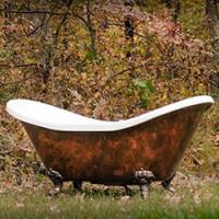 68 inch Acrylic Double Slipper Clawfoot Tub - Copper Harrison