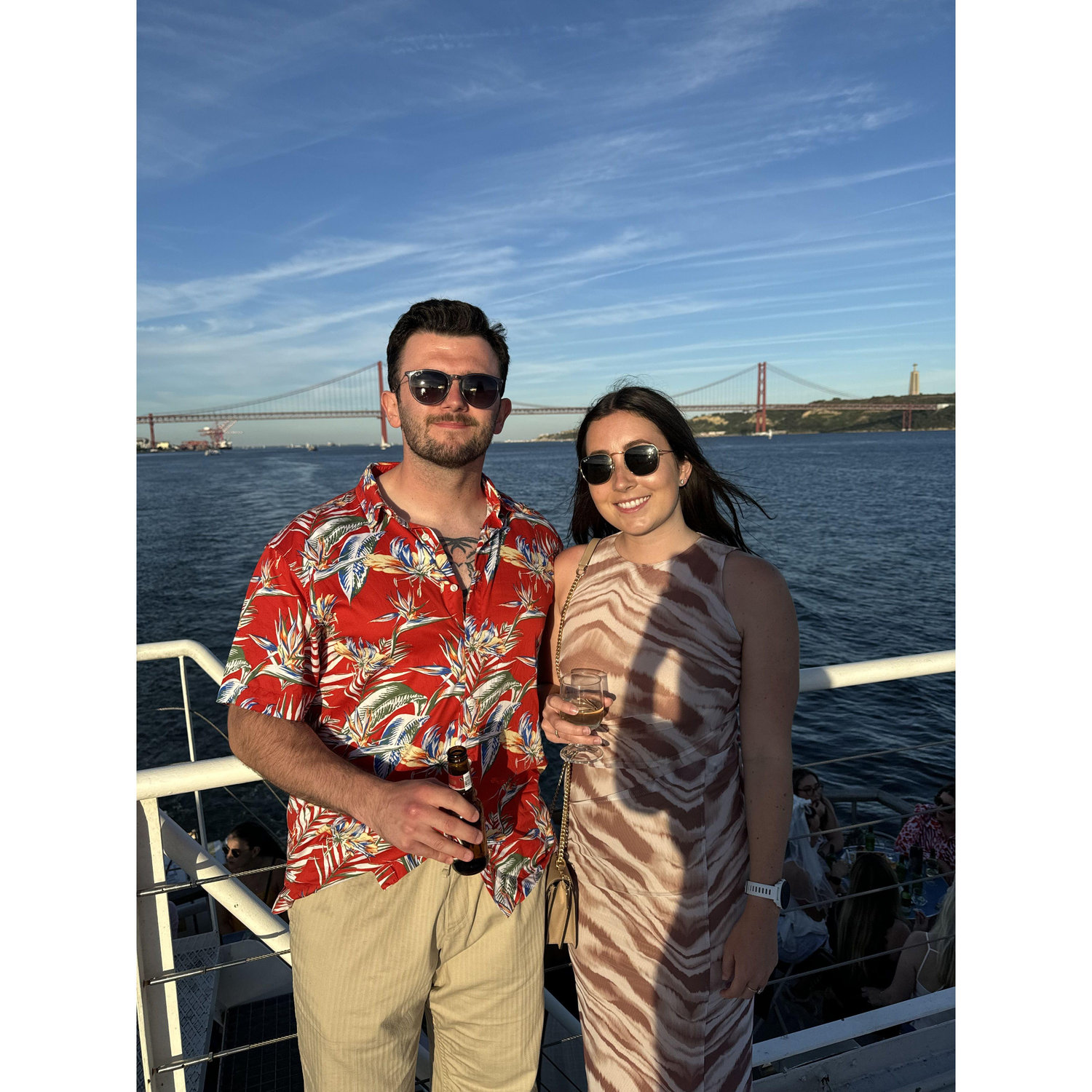 On a boat in Lisbon