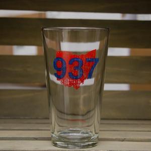 937 Pint Glass - Red/Blue