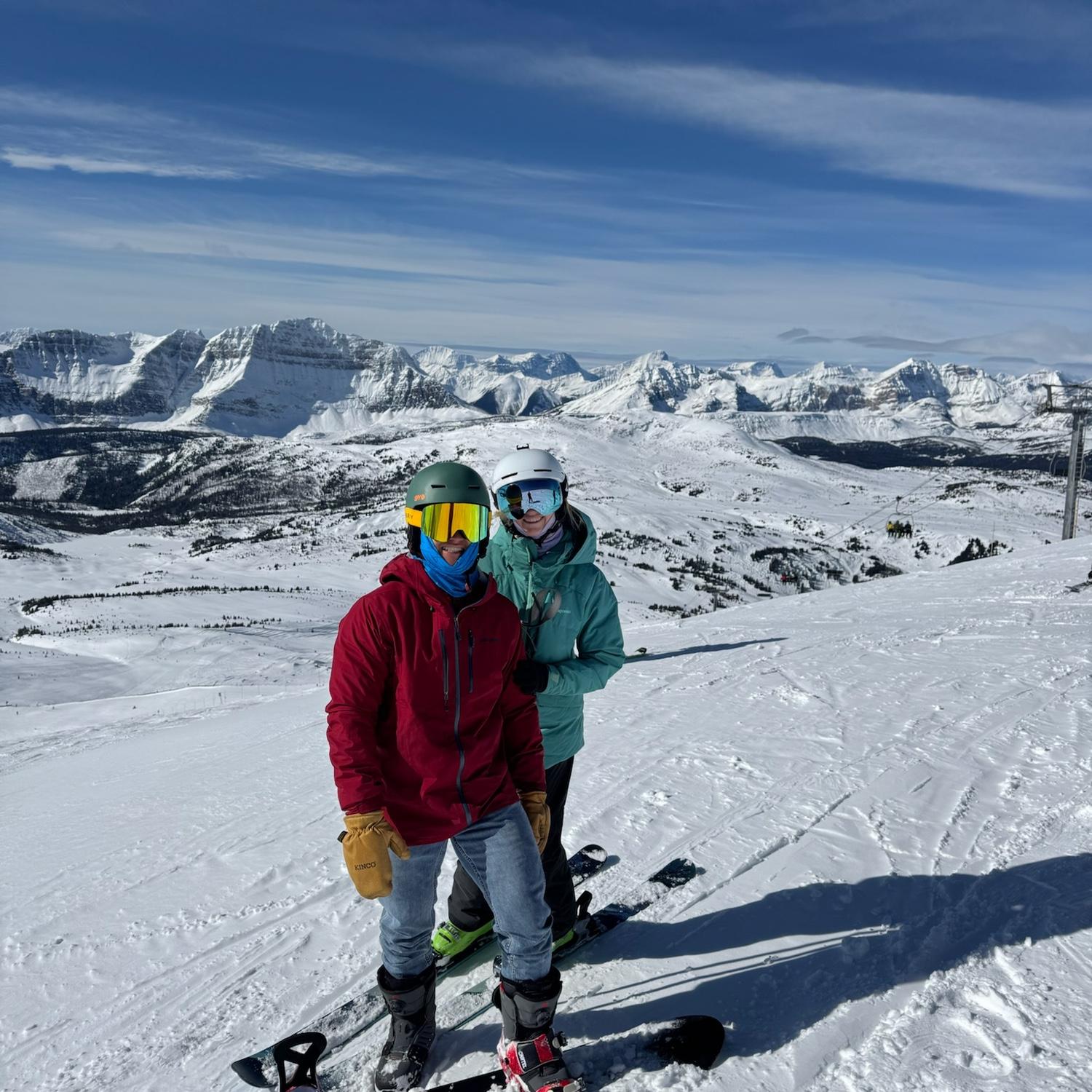 Skiing and snowboarding at Sunshine Valley, Banff, Canada!
