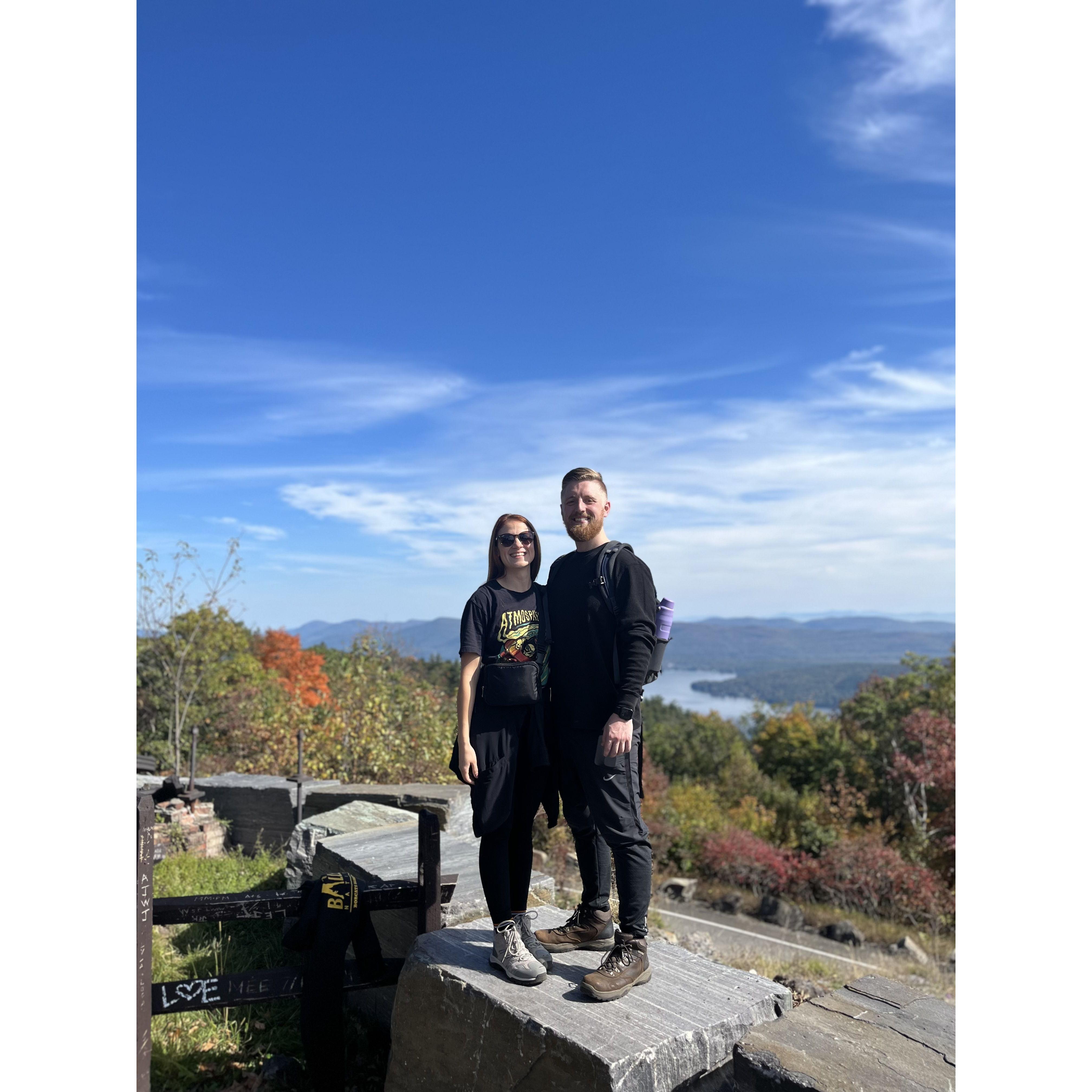 Same day that Rob proposed - he was too shy to do it on top of the mountain