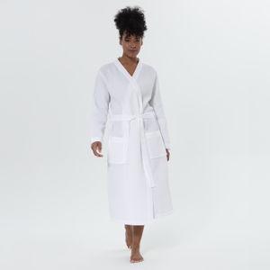 Lightweight Waffle Spa Robe - White/M