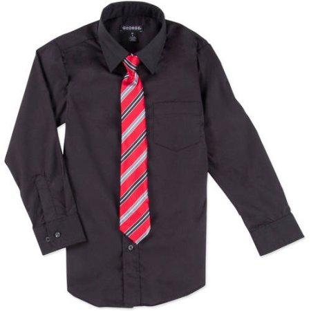 George Boys Packaged Dress Shirt-Tie
