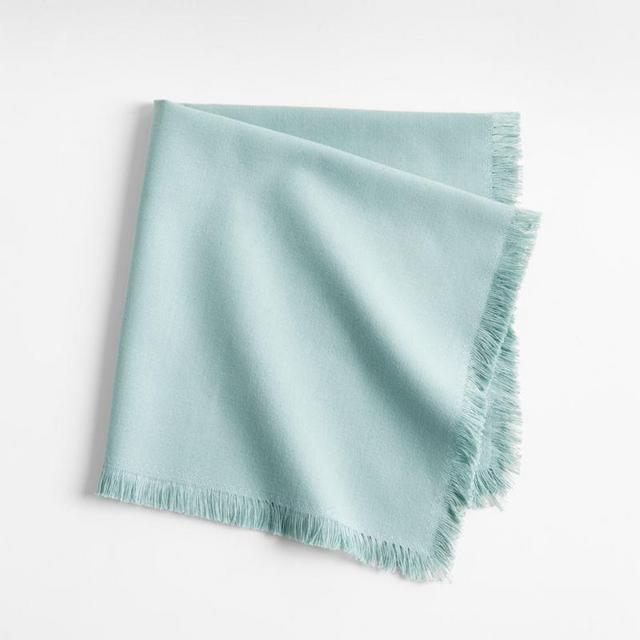 Craft Quiet Blue Cotton Fringe Napkins, Set of 8