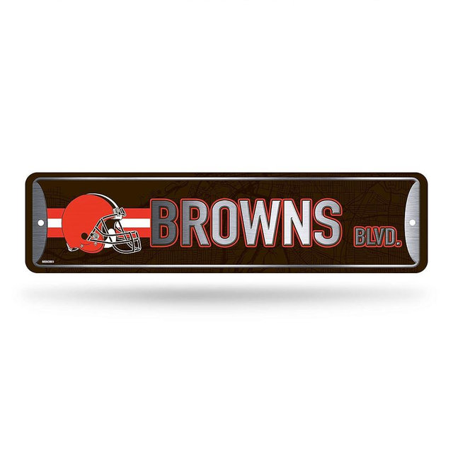 Rico Industries NFL Metal Street Sign Metal Street Sign 4" x 15" Home Décor - Bedroom - Office - Man Cave