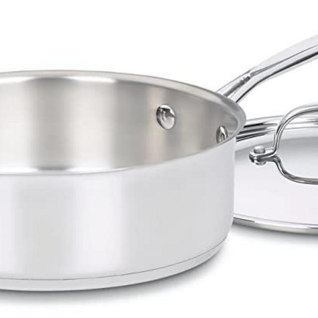 Cuisinart 733-24H Chef's Classic Stainless 3-1/2-Quart Saute Pan with Helper Handle & Cover