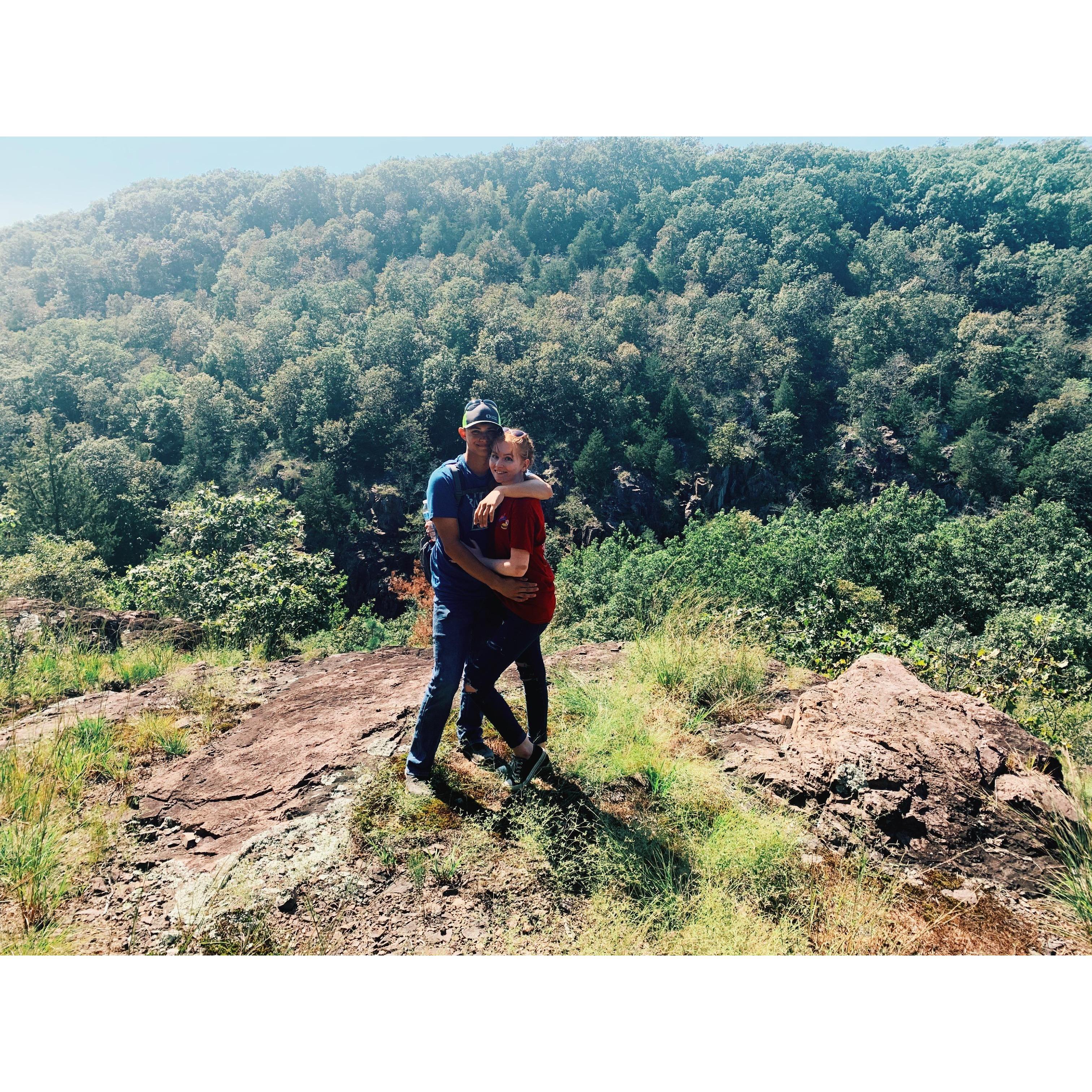 Spending our time hiking together!