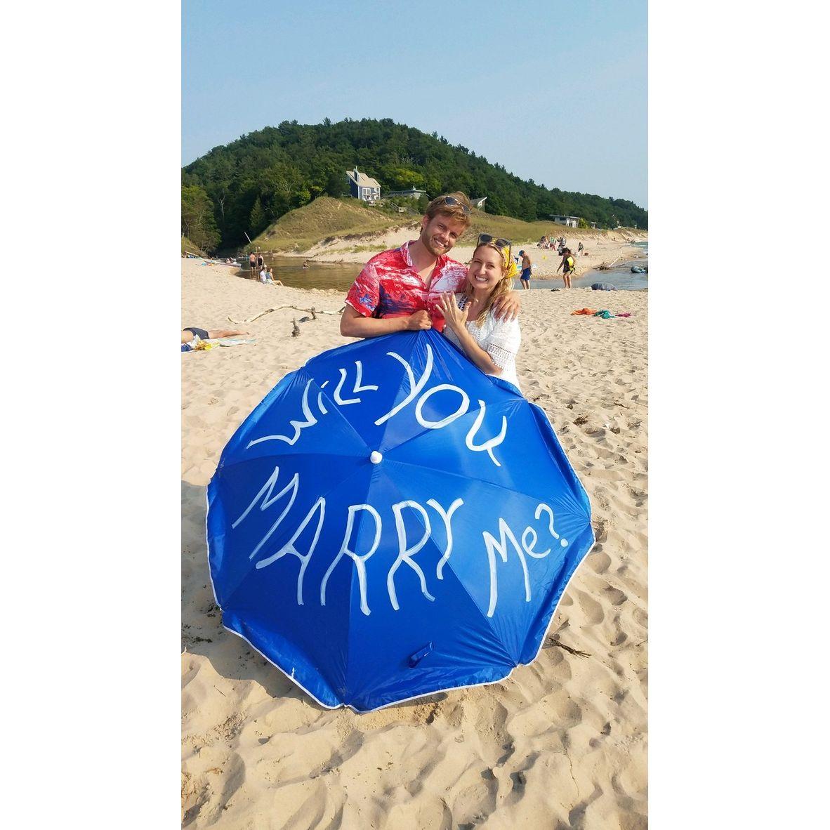 The famous umbrella from the epic proposal!